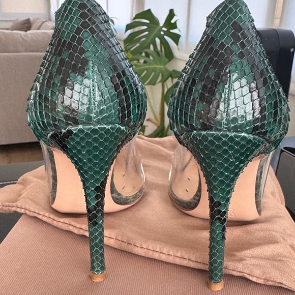 Gianvitto Rossi Gold and Green Women\'s Shoes